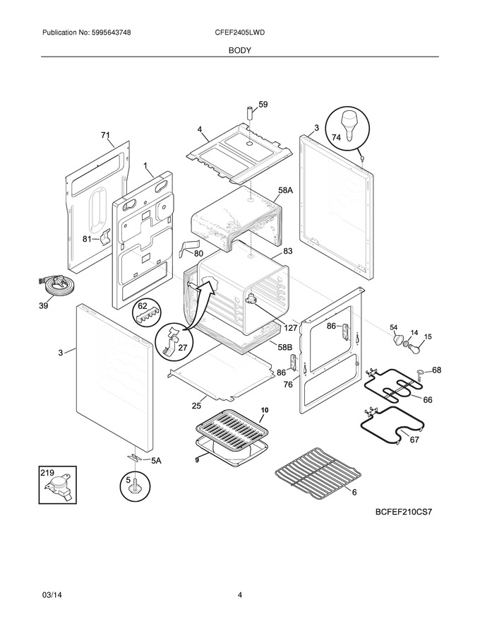 Diagram for CFEF2405LWD