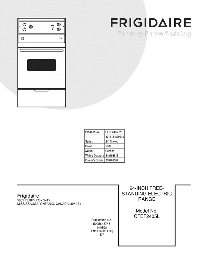 Diagram for CFEF2405LWD