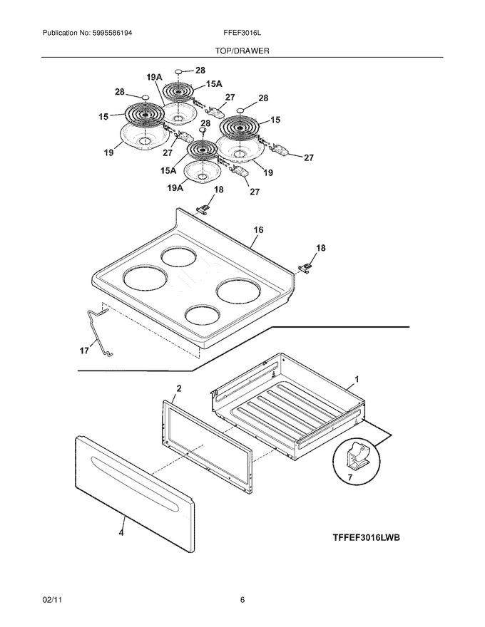 Diagram for FFEF3016LWC