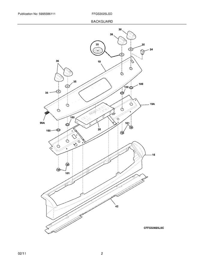 Diagram for FFGS3025LSD