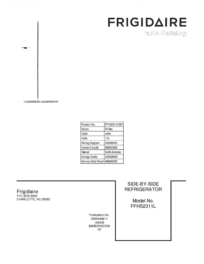 Diagram for FFHS2311LWC