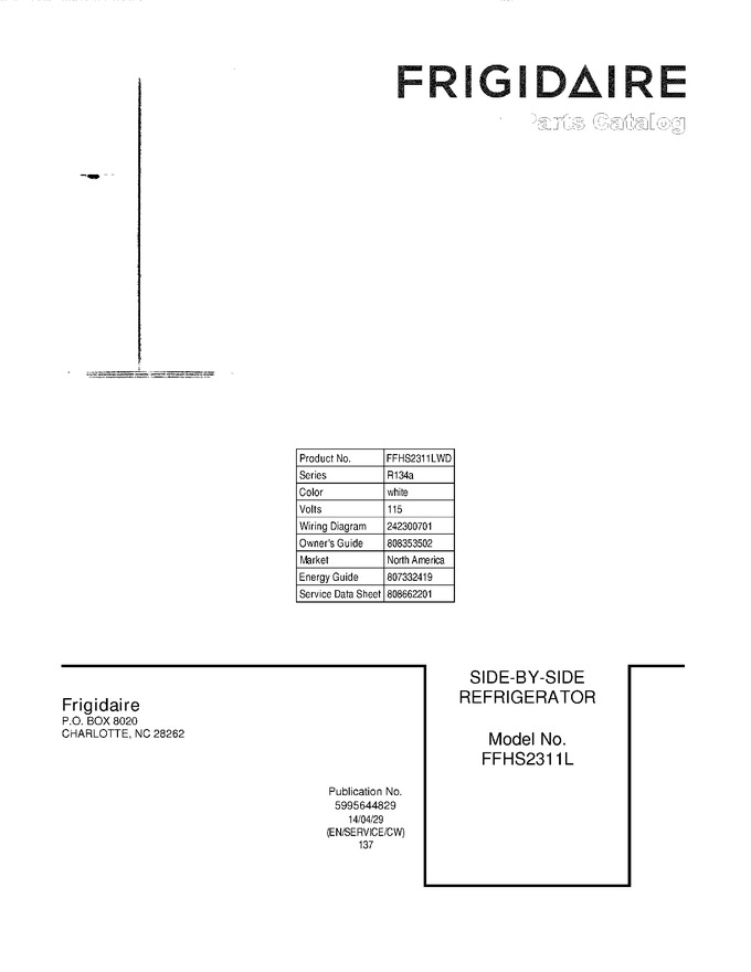 Diagram for FFHS2311LWD