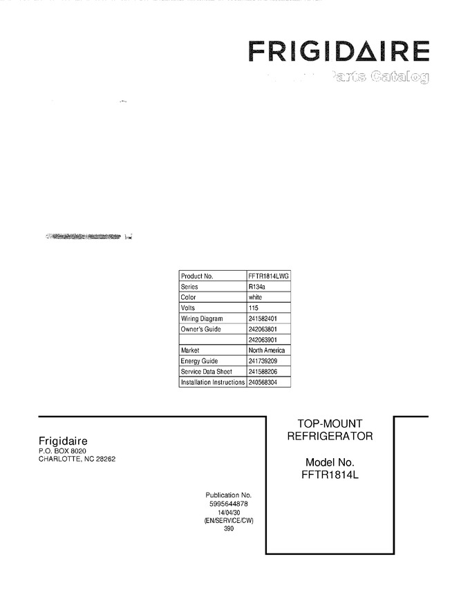 Diagram for FFTR1814LWG