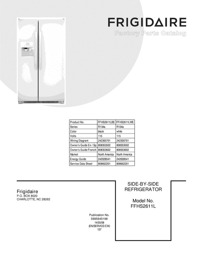 Diagram for FFHS2611LBE