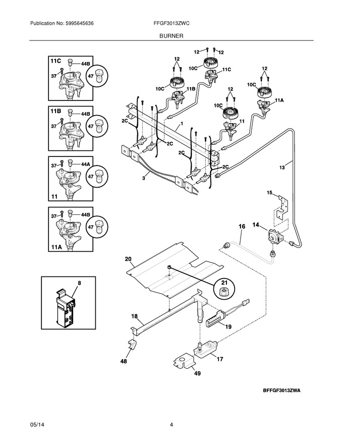 Diagram for FFGF3013ZWC