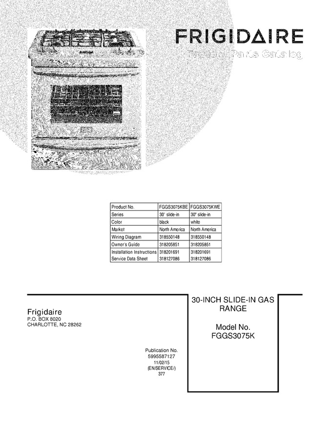 Diagram for FGGS3075KBE