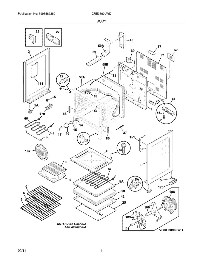Diagram for CRE3890LWD
