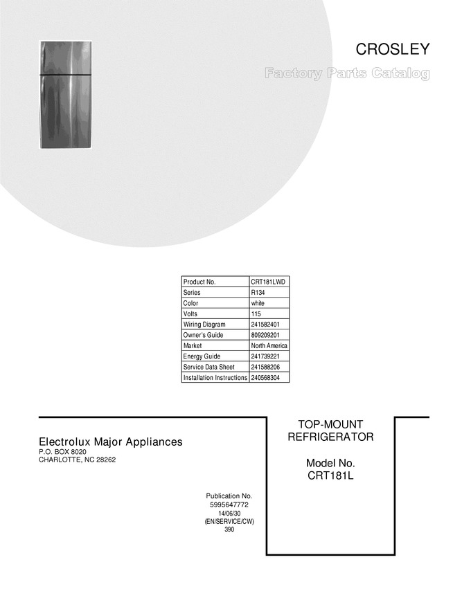Diagram for CRT181LWD