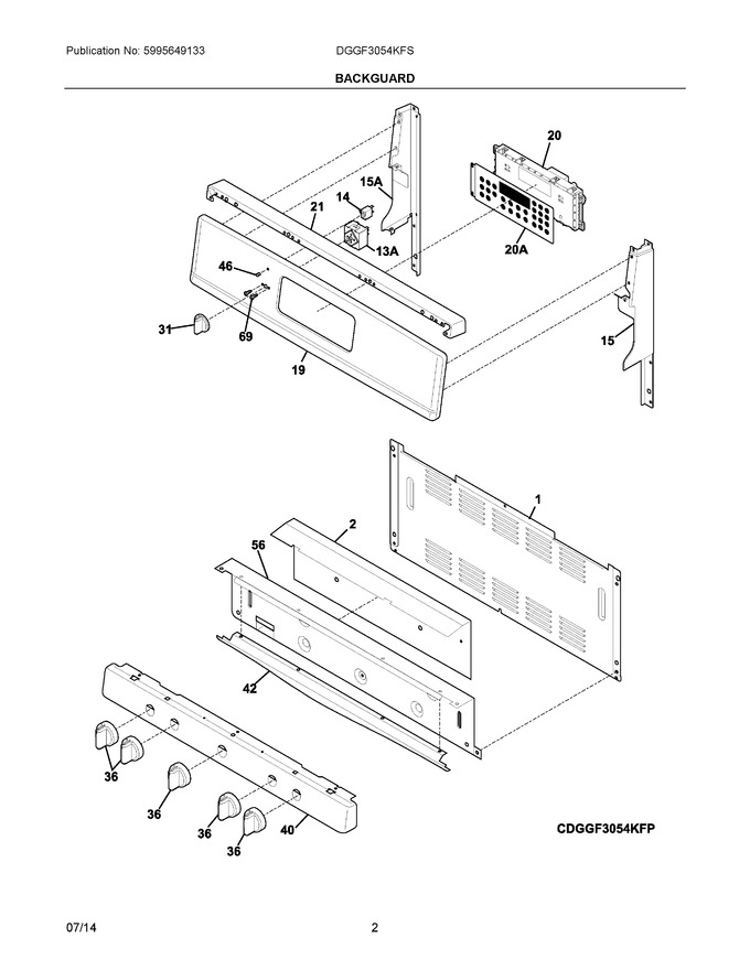 Diagram for DGGF3054KFS