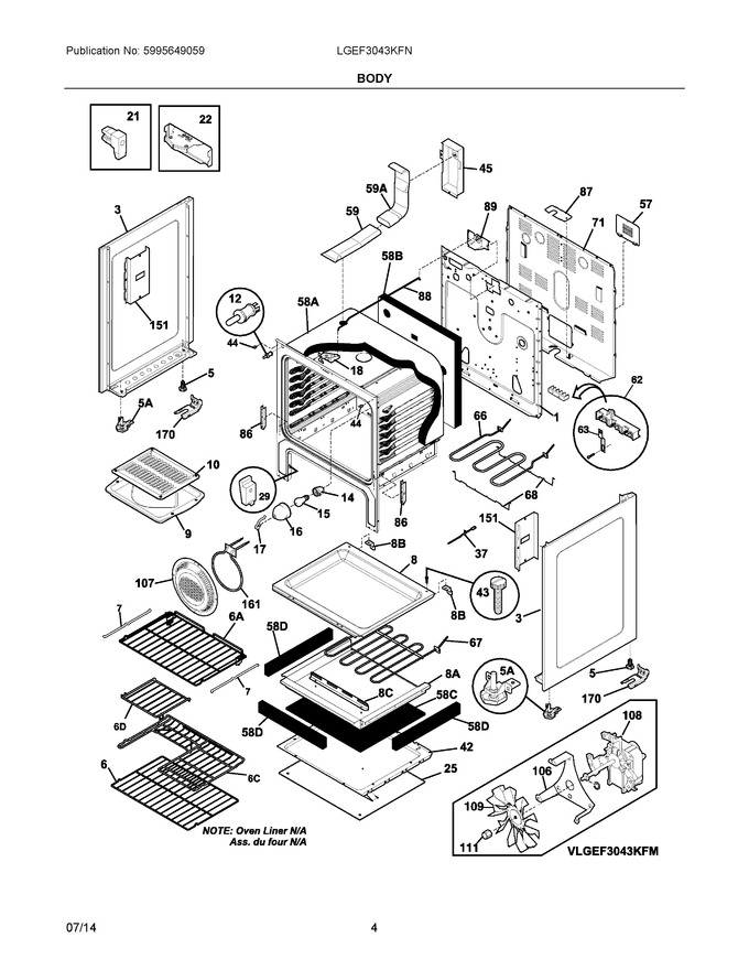 Diagram for LGEF3043KFN