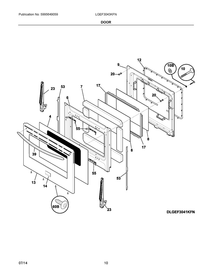 Diagram for LGEF3043KFN