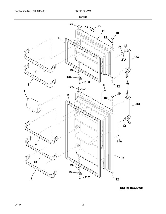 Diagram for FRT18G2NWA