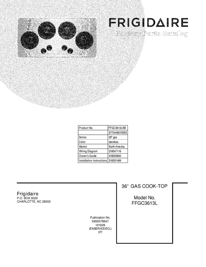 Diagram for FFGC3613LSB