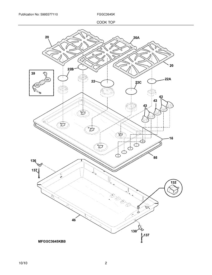 Diagram for FGGC3645KWB