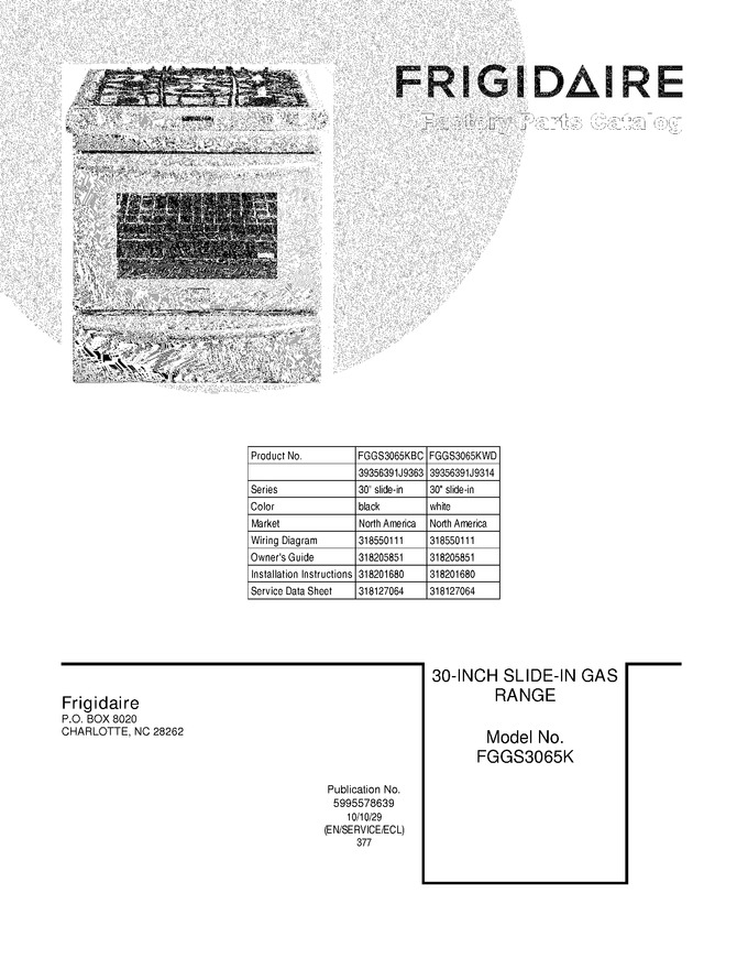 Diagram for FGGS3065KBC