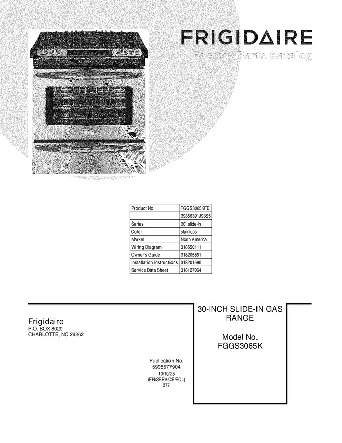 Diagram for FGGS3065KFE