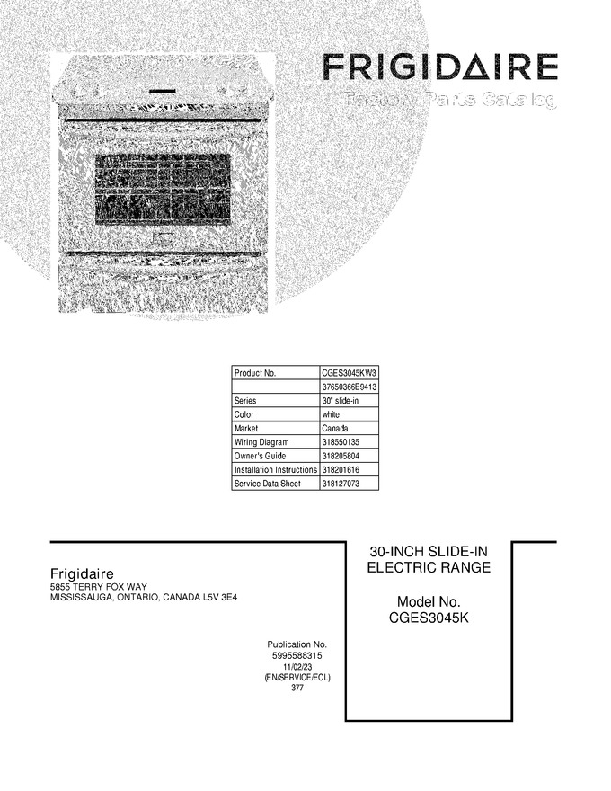 Diagram for CGES3045KW3