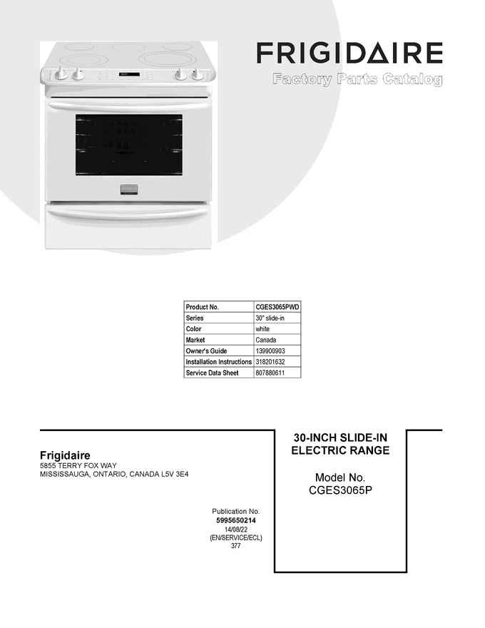 Diagram for CGES3065PWD