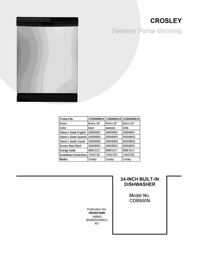 Diagram for CDB900NS2A