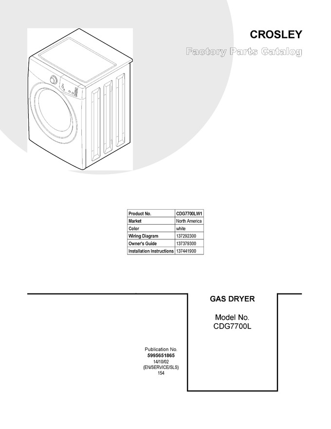 Diagram for CDG7700LW1