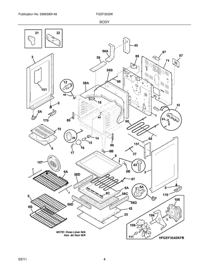 Diagram for FGEF3032KWE