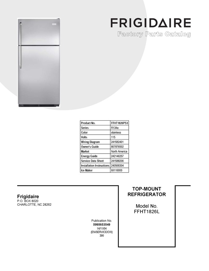Diagram for FFHT1826PS3