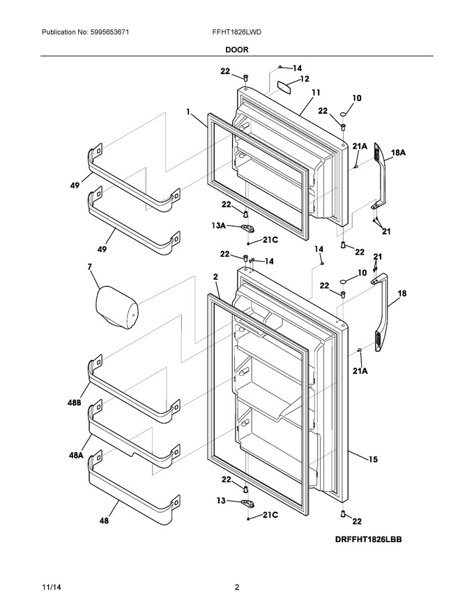 Diagram for FFHT1826LWD