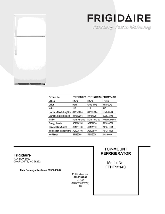 Diagram for FFHT1514QB0