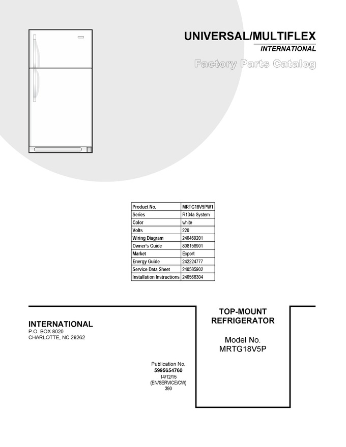 Diagram for MRTG18V5PW1
