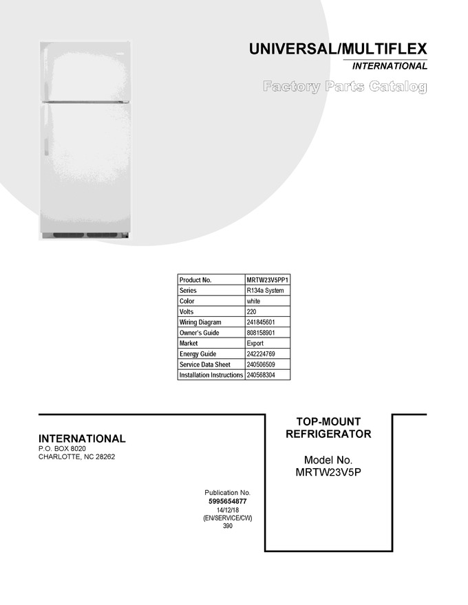 Diagram for MRTW23V5PP1