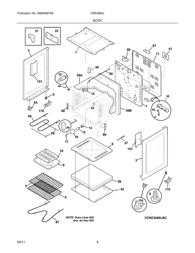 Diagram for CRE3860LWE