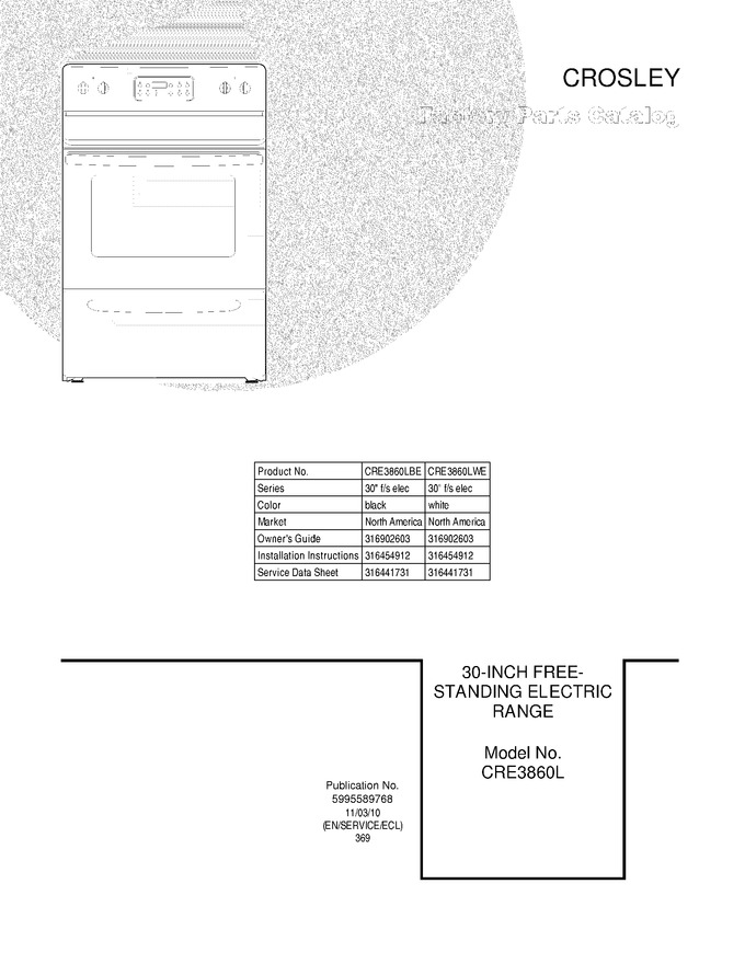Diagram for CRE3860LWE