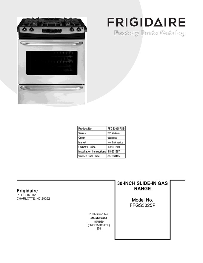 Diagram for FFGS3025PSB