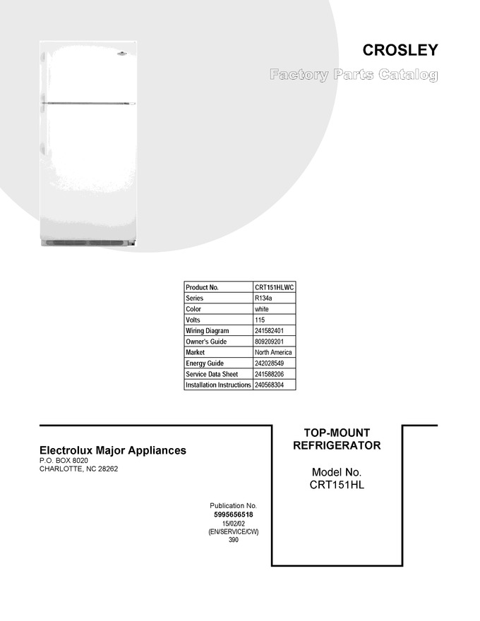 Diagram for CRT151HLWC