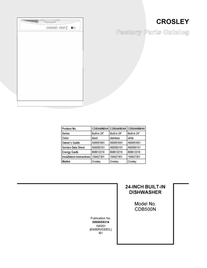 Diagram for CDB500NW4A