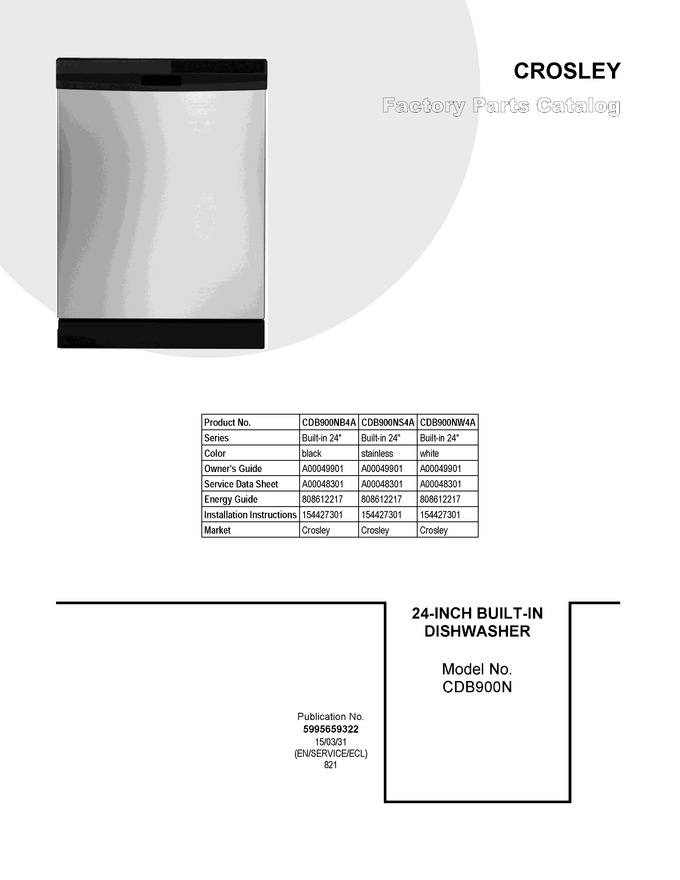 Diagram for CDB900NW4A