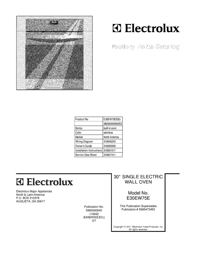 Diagram for E30EW75ESS3