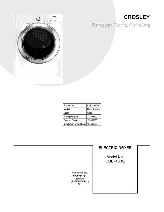 Diagram for CDE7400QW1