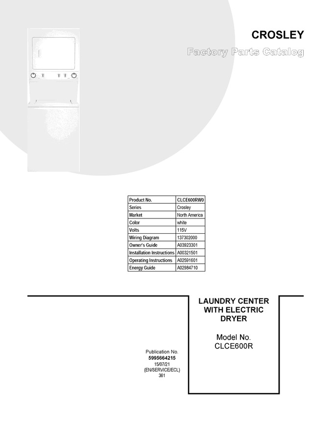 Diagram for CLCE600RW0