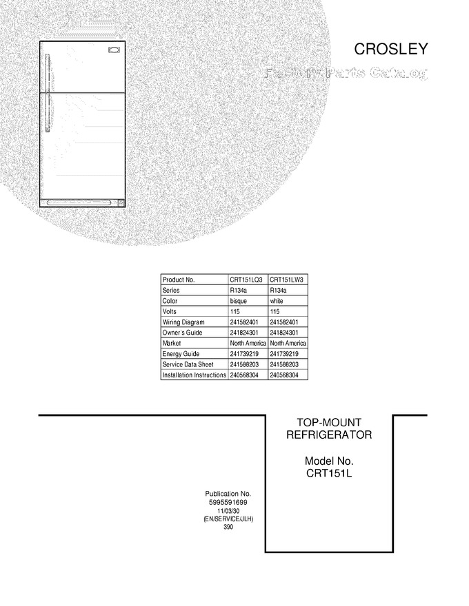 Diagram for CRT151LW3
