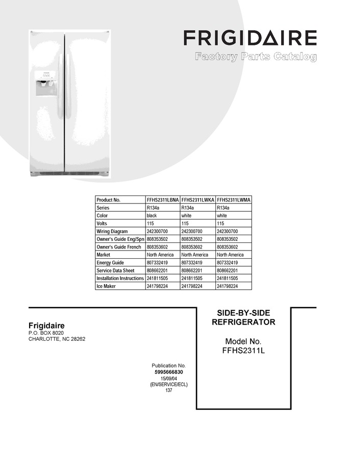 Diagram for FFHS2311LWKA
