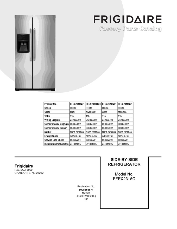 Diagram for FFEX2315QE1