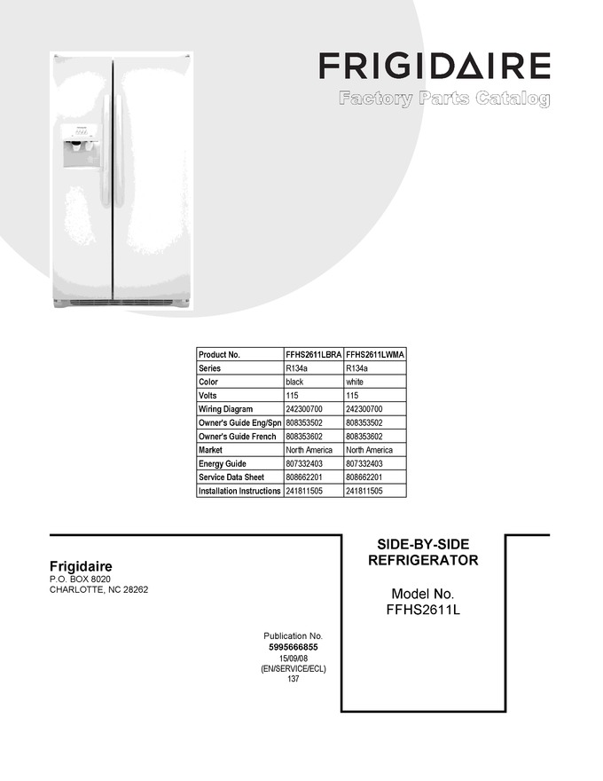 Diagram for FFHS2611LBRA