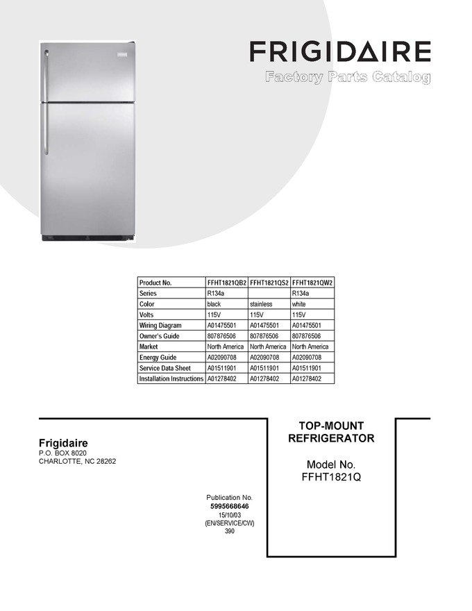 Diagram for FFHT1821QB2