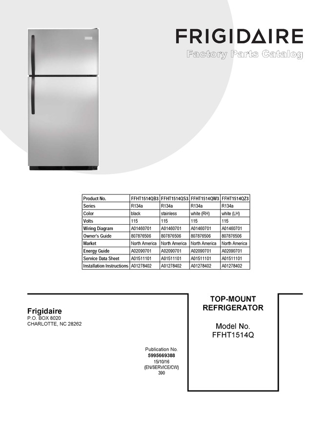 Diagram for FFHT1514QW3