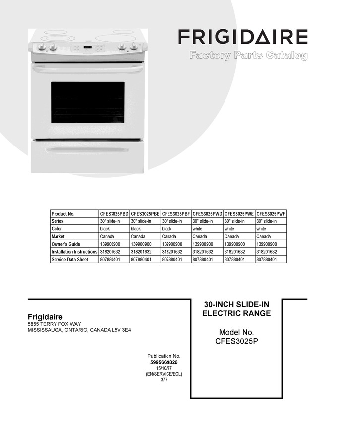 Diagram for CFES3025PWD