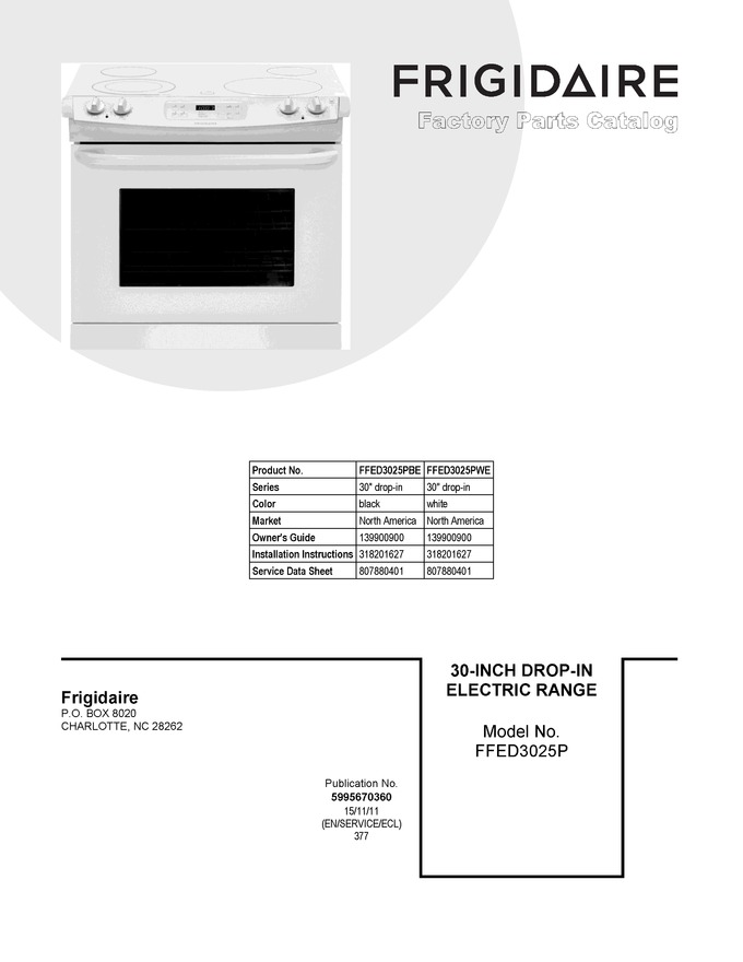 Diagram for FFED3025PWE