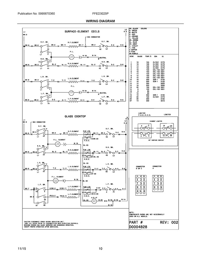 Diagram for FFED3025PWE