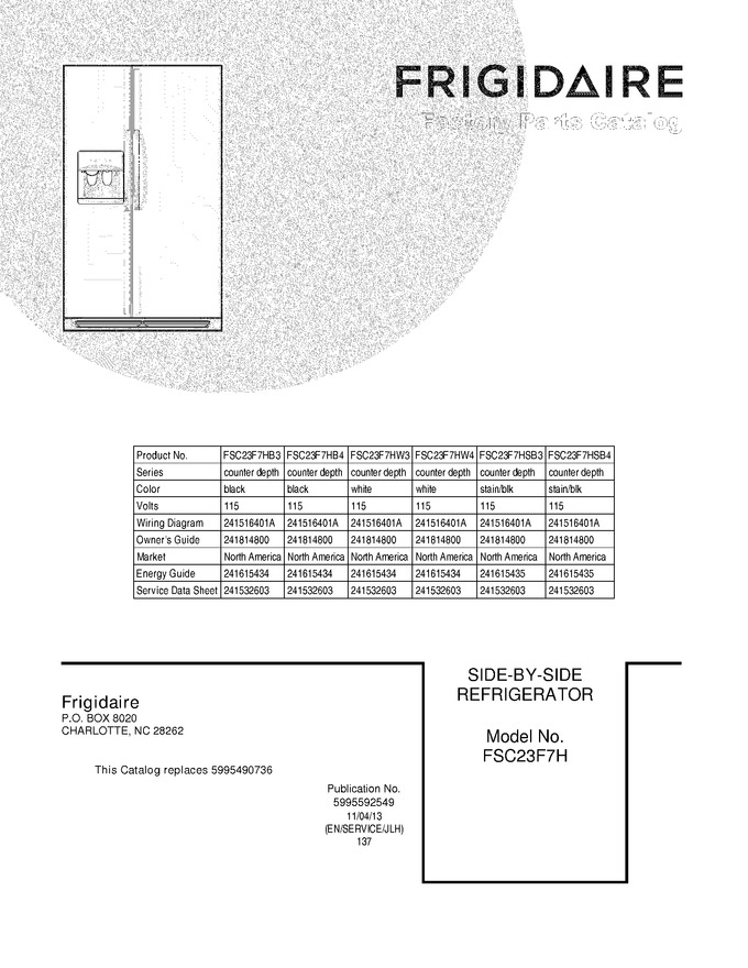 Diagram for FSC23F7HB3