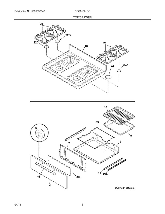 Diagram for CRG3150LBE